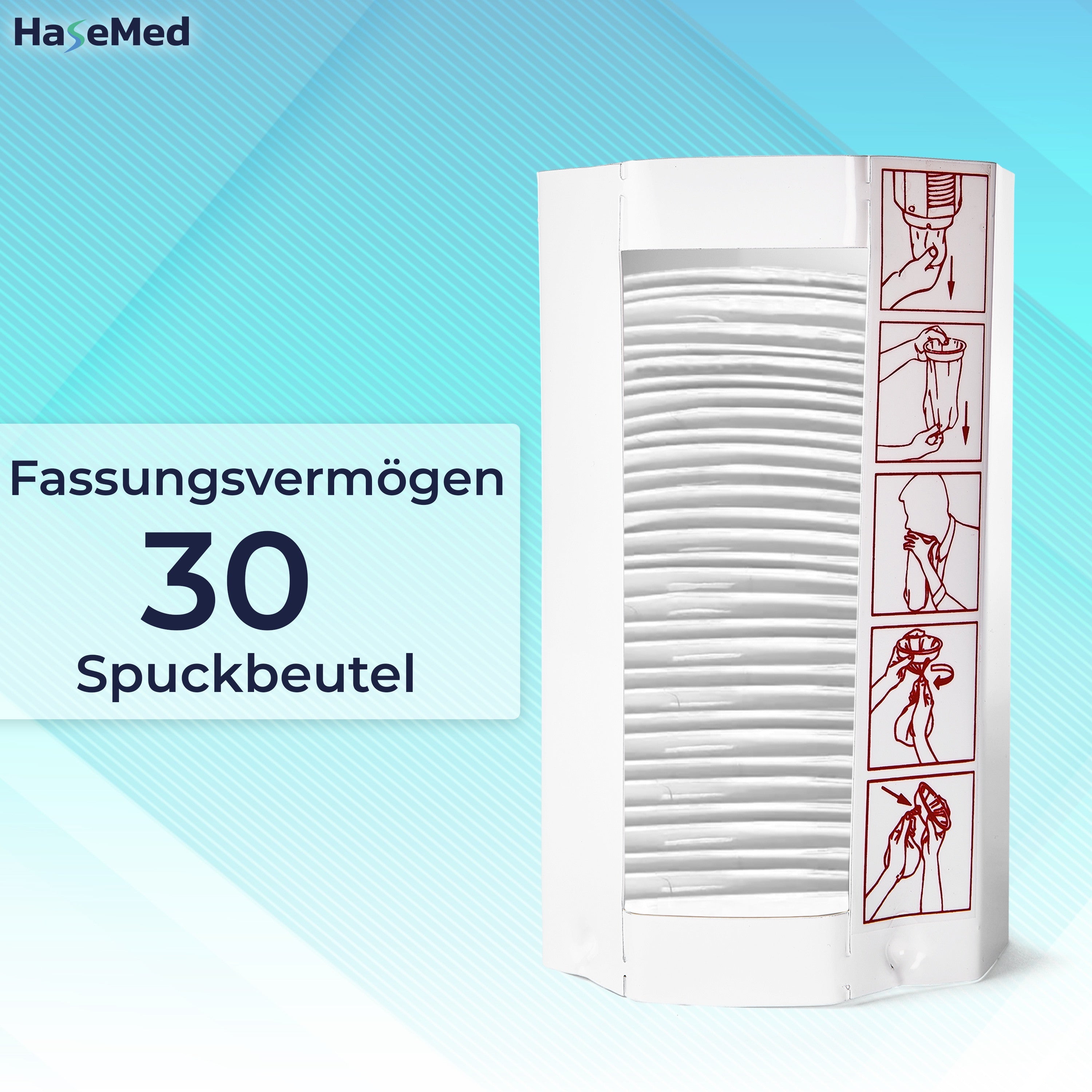 HaseMed Metal Dispenser for Sickness Bags Size: M