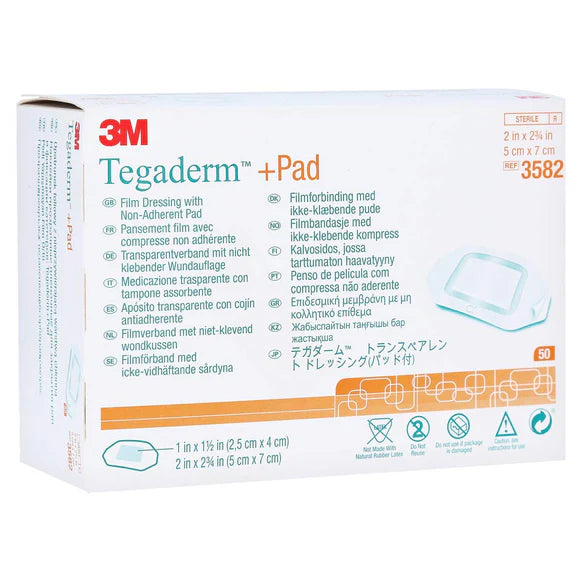 3582 Transparentverband 3M Tegaderm Plus Pad, steril, 5 cm x 7 cm, 50er
