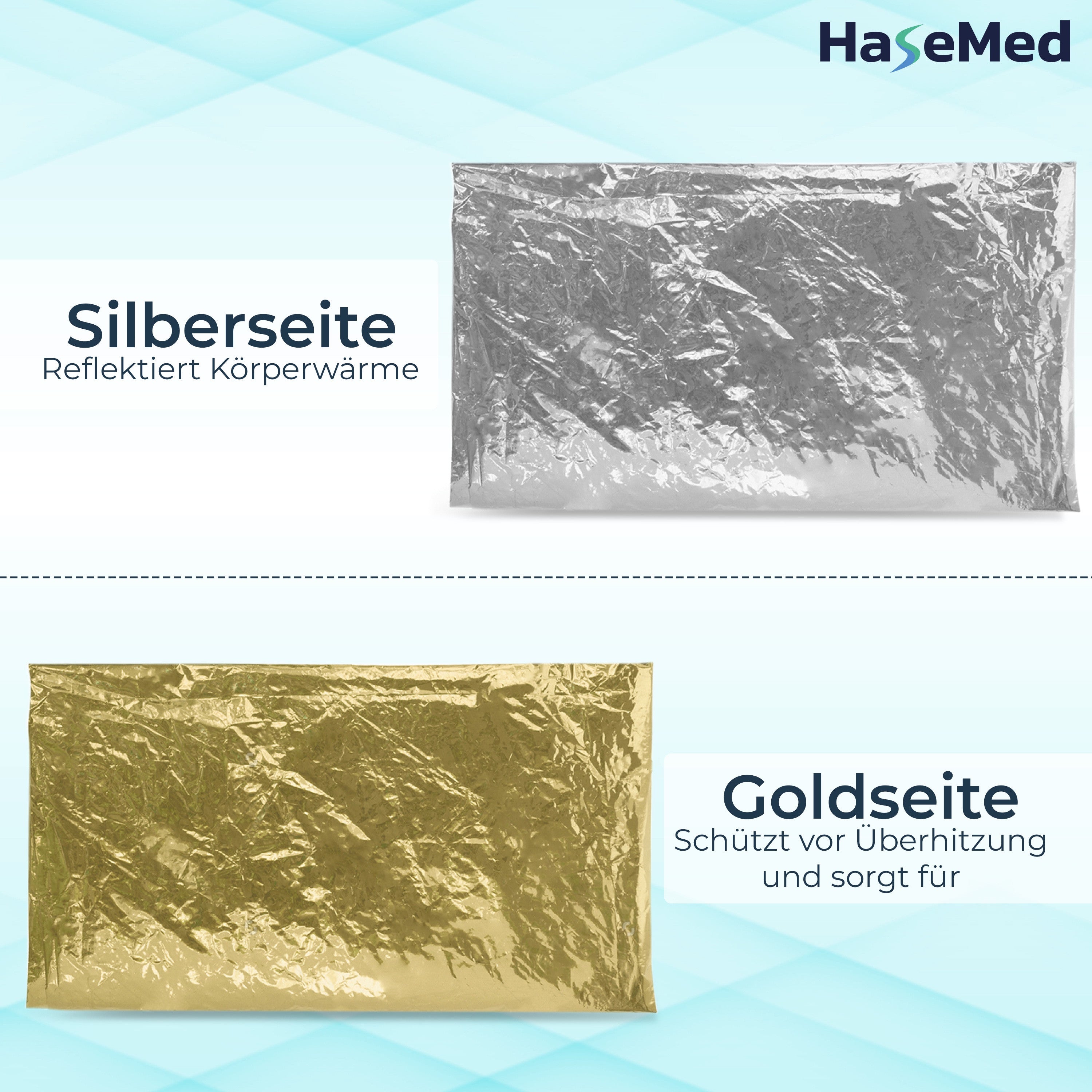 HaseMed Rettungsdecke Gold/Silber