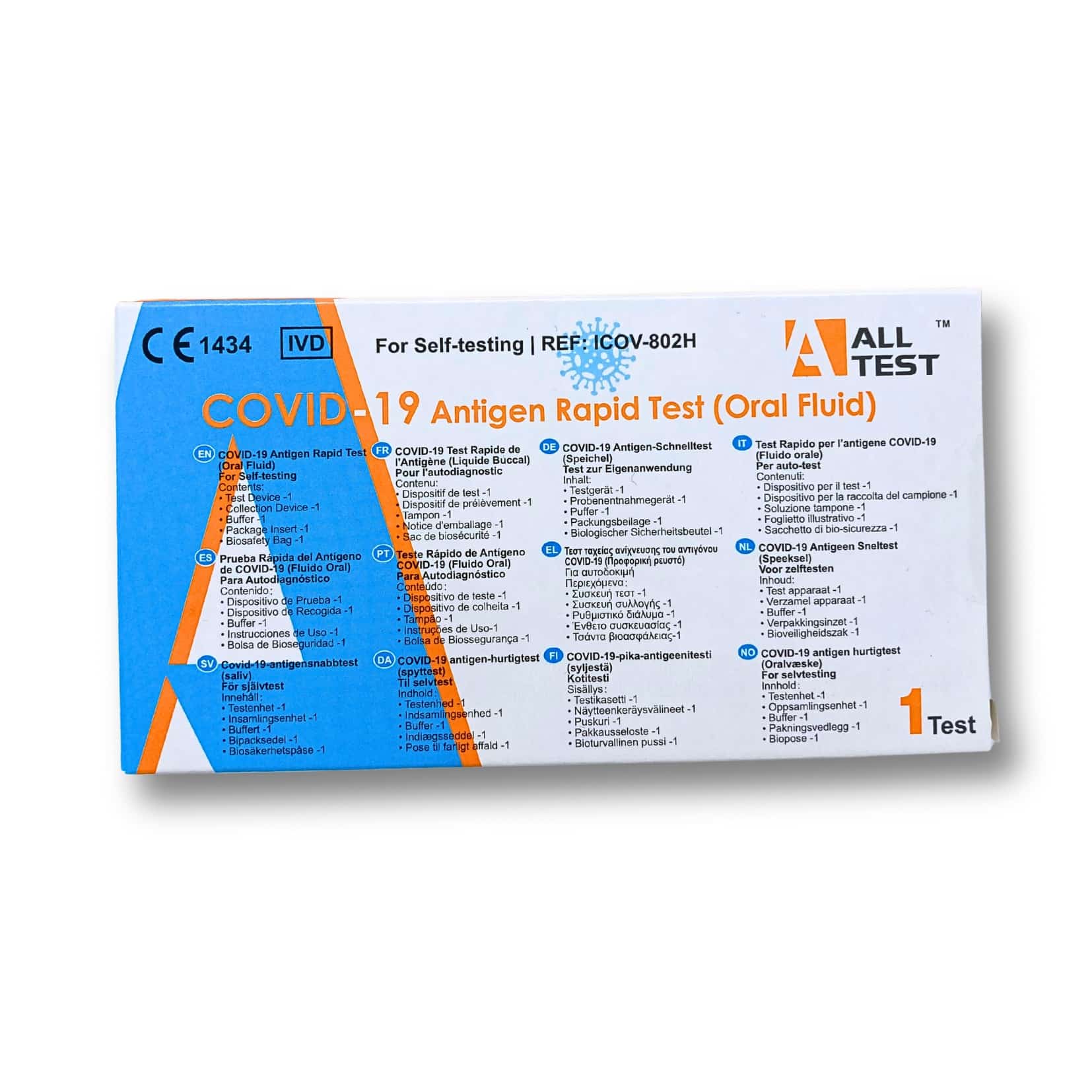 Alltest Corona Antigen Rapid Test (Saliva, for Self-Testing)