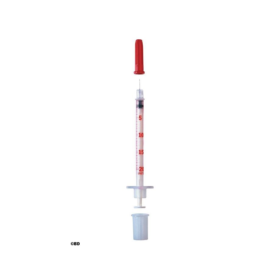BD MICRO-FINE+ Insulin Syringe with Needle 0.5ml - U40 - 0.30mm (30 G) x 8mm | 100 Pieces