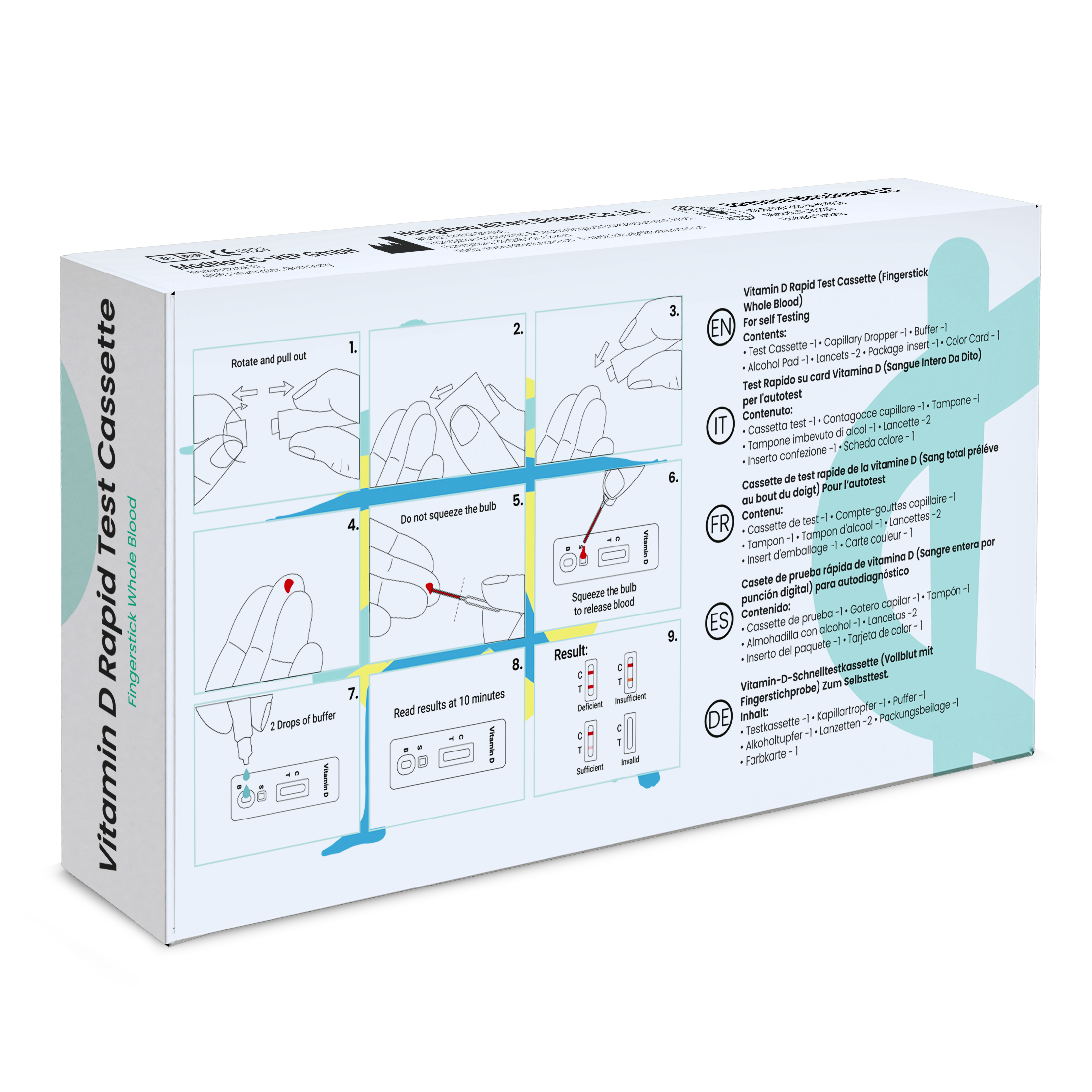 parahealth diagnostics Vitamin D Schnelltest – Mangel erkennen in 10 Min. | Selbsttest per Fingerstich