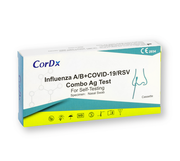 CorDx 4in1 Kombi-Test: Corona, Grippe & RSV Schnelltest