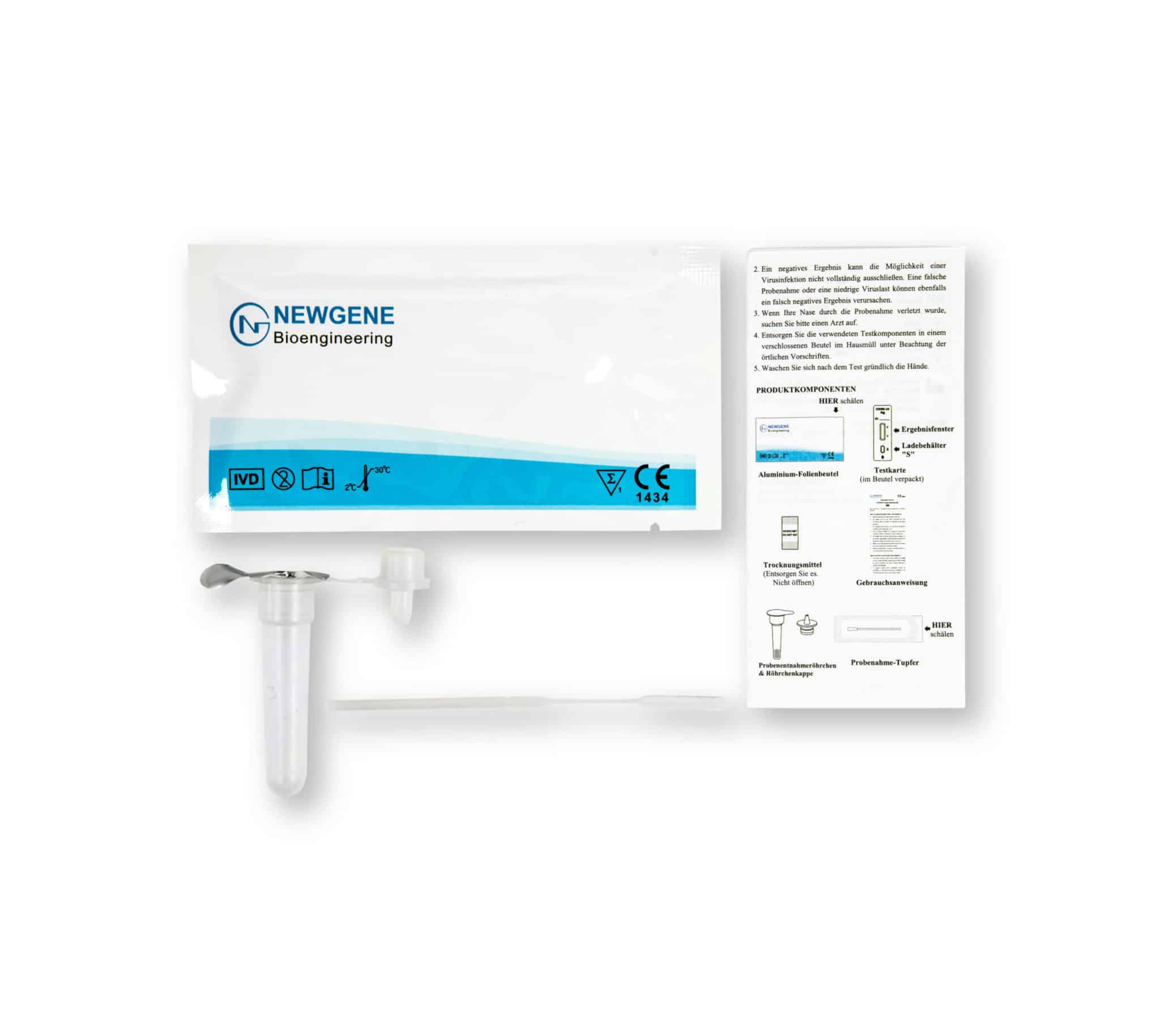NEWGENE COVID-19 Antigen Detection Kit Home Test (Nasal) 5-Pack
