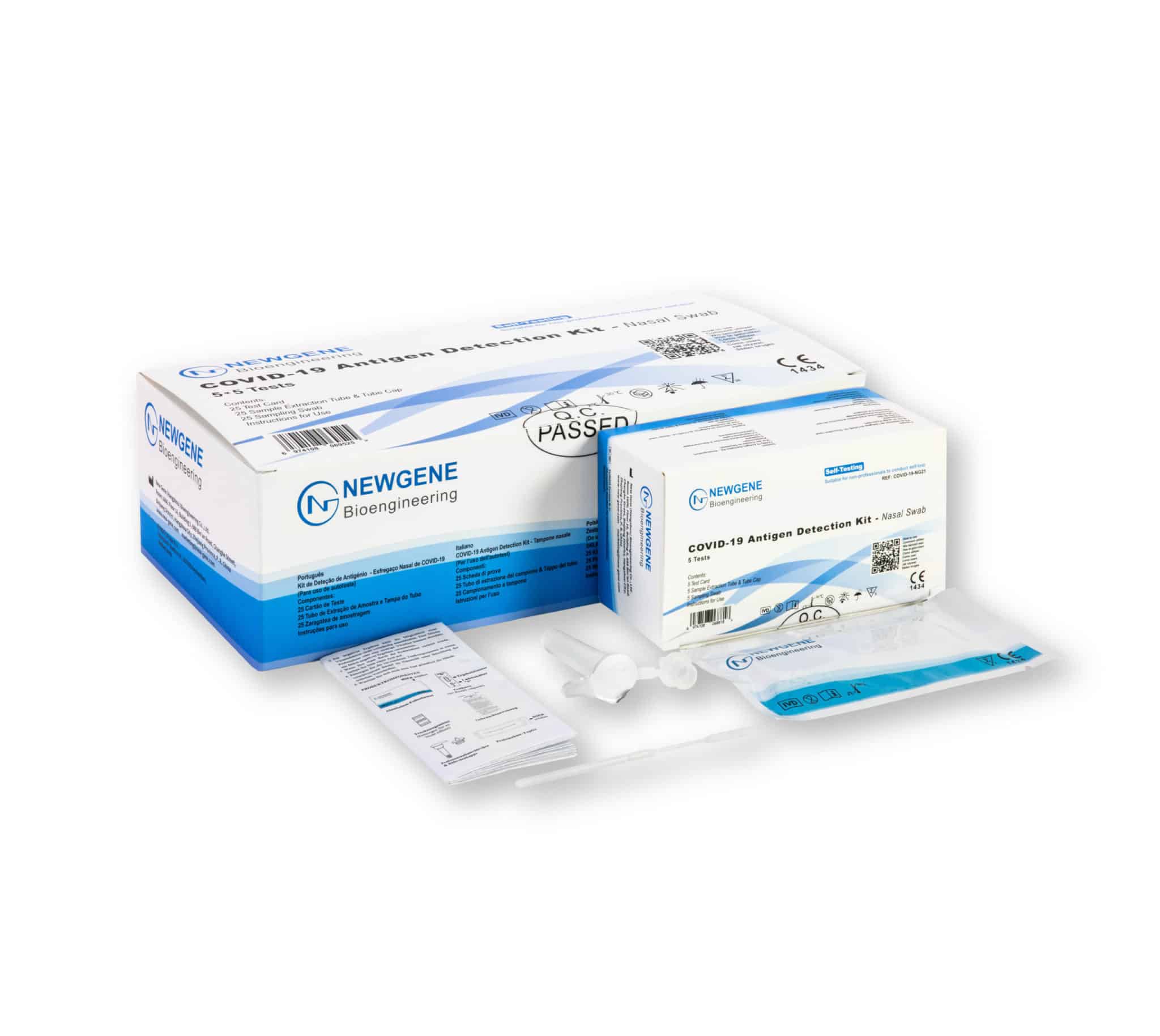 NEWGENE COVID-19 Antigen Detection Kit Home Test (Nasal) 5-Pack