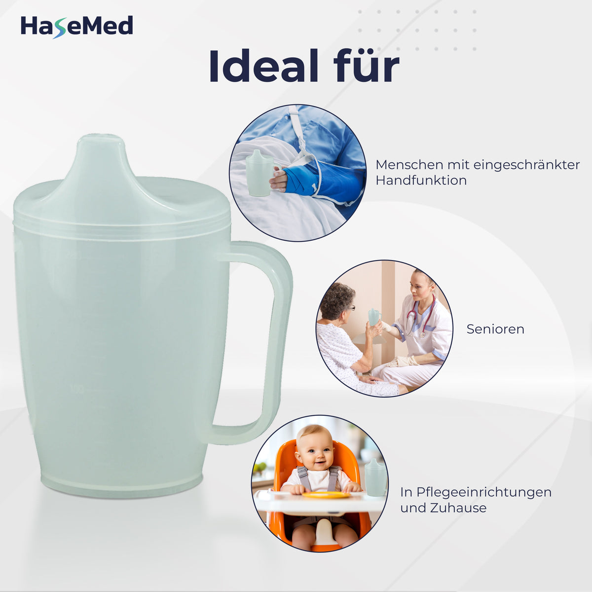 Hasemed Drinking Cup with Handle and 4mm Spout